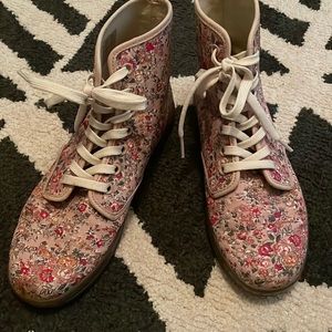 Pink Floral Dr. Martins